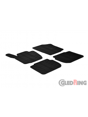 Original Gledring Passform Fußmatten Gummimatten 4 Tlg.+Fixing - Skoda Rapid 12->